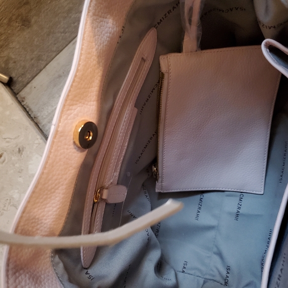 NWT ISAAC MIZRAHI PINK SHOULDER BAG - Picture 4 of 11